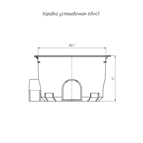 Коробка установочная безгалогенная (HF) 68х45 с саморезами Промрукав 80-0560С