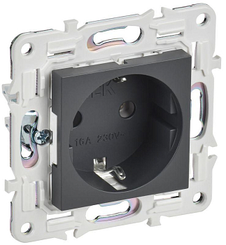 Розетка SKANDY 16А с заземл. без защ. шторок SK-R05T титан IEK SK-R11-16-K48