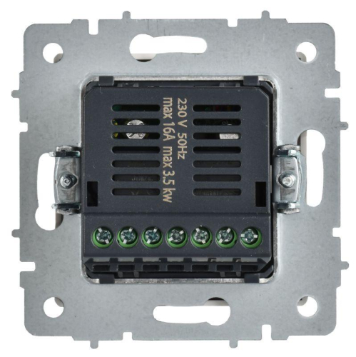 Термостат электронный BRITE СП ТС10-1-БрАБ с индикацией механизм арктич. бел. IEK BR-RT11-K91