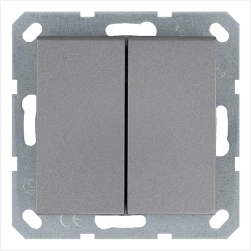 Переключатель перекрестный 2-кл. 10А IP20 механизм алюм. Jasmart G3014S