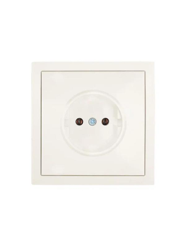 Розетка 1 мест. б/з ПБТ СП ZIMA IP20 16А безвинт. зажим слон. кость LEZARD 704-9088-121BQC