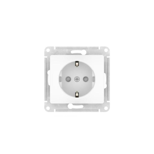 Розетка Glossa 16А с заземл. защ. шторки быстрозажим. клем. механизм бел. SE GSL000145S