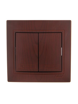 Выключатель 2-кл. СП Mira 10А вишня LEZARD 701-0601-101