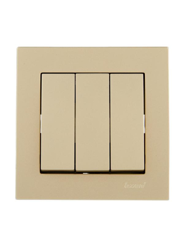 Выключатель тройной VESNA зол. LEZARD 742-3688-109