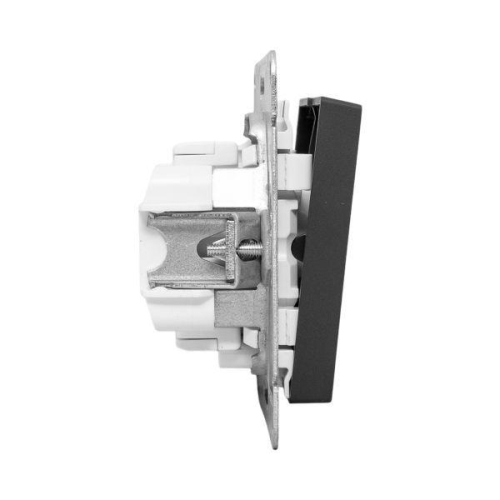 Выключатель 2-кл. СП Эпика с подсветкой механизм черн. EKF UP1-SWB-24