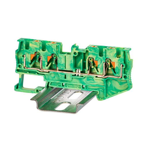 Клемма заземления зажим push-in 4 точки подключения 4 кв.мм DKC VPR-4-QUATTRO-PE