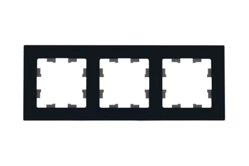 Рамка 3-м AtlasDesign Nature натур. стекло черн. SE ATN361003