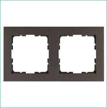 Рамка 2-м G-Classic мокко Jasmart G1002Z