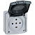 Розетка 1-м ОП Plexo 20А IP55 3P+N+E винт. клеммы сер. Leg 091657
