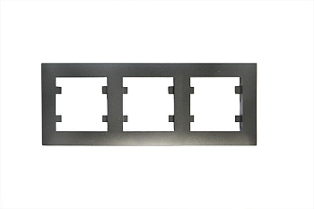 Рамка 3-м Karea RIZZ STAR дым. металлик Makel 88050703