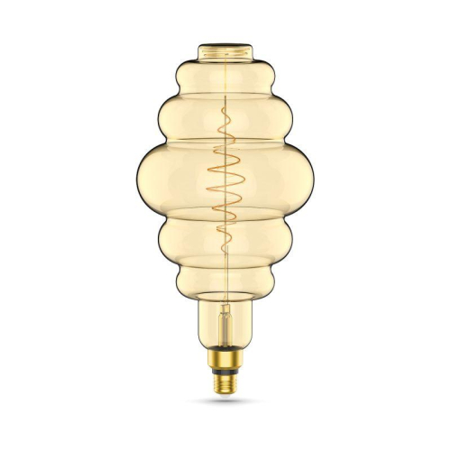 Лампа светодиодная филаментная Black Filament 8.5Вт Honeycomb золотая 2000К тепл. бел. E27 660лм GAUSS 161802105