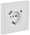 Розетка FORTE&PIANO FP247 16А USB A+C 18Вт с заземл. защ. штроки винт. крепл. бел. IEK FP-R14-16-U22-018-K01