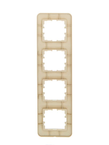 Рамка 4-м ASTI вертикал. крем. LEZARD 7081-0300-154