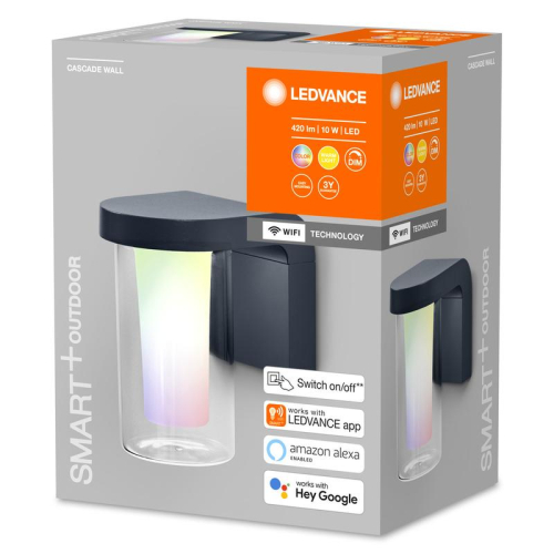 Светильник для установки на фасадах 10Вт 420Лм 3000К SMART OUTD WIFI CASCADEWALL RGBW DG LEDVANCE 4058075564244