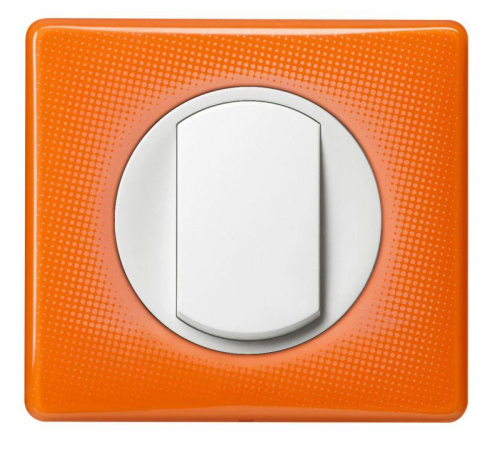 Панель лицевая Celiane для выкл. 1-кл. конт. с подсвет. бел. Leg 065004