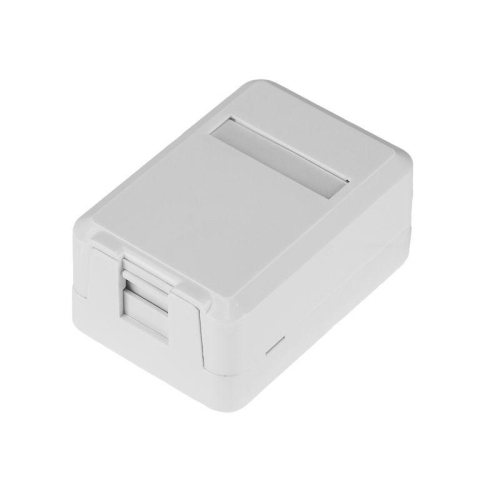 Корпус настенной розетки под 1 модуль Keystone Jack бел. Rexant 03-0221