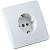 Розетка 1-м СП Мастер 16А IP20 250В с заземл. бел. HEGEL РС16-311