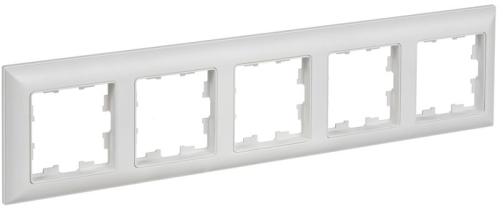 Рамка 5-м BRITE РУ-5-БрАБ арктич. бел./бел. IEK BR-M52-12-K91