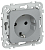 Розетка СП FLITE РС11-1-ФлС 16А с заземл. без защ. шторок безвинтовое крепление механизм сер. IEK FI-R11-16-1-K03