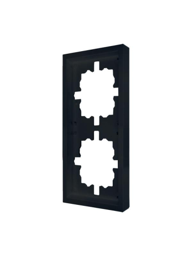 Рамка 2-мест. горизонт. ZIMA черн. бархат LEZARD 704-4200-147