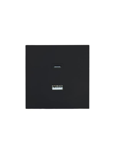 Розетка СП ZIMA IP20 Type-C + USB механизм черн. бархат LEZARD 704-4288-192TC