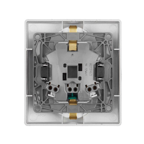 Розетка 2-м СП Inspiria 16А 250В с заземл. защ. шторки безвинтов. зажимы алюм. IEK 673757
