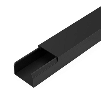 Кабель-канал 25х16 L2000 с двойн. замком черн. Промрукав PR03.0212