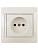 Розетка 1-м СП Plano 1-201-02 16А IP20 250В 2P сл. кость Intro Б0027608