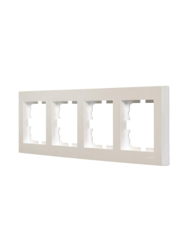 Рамка 4-местн. горизонт. VESNA жемчужно-бел. перламутр LEZARD 742-3000-149