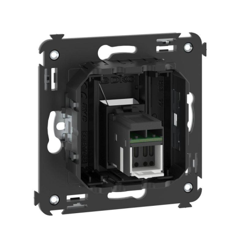 Розетка компьютерная 1-м RJ45 СП кат.6А Avanti "Черный матовый" DKC 4412373