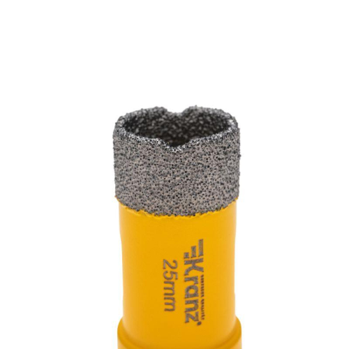 Коронка алмазная профессиональная по керамограниту и железобетону М14 вакуумное спекание 25мм для УШМ Kranz KR-92-1012