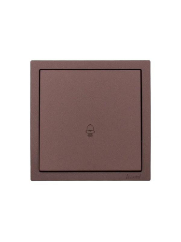 Кнопка звонка СП ZIMA IP20 безвинтов. зажим механизм шоколад LEZARD 704-7388-103QC