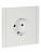 Розетка СП FORTE&PIANO FP214 16А с заземл. без защ. шторок безвинт. крепл. бел. IEK FP-R11-16-1-K01