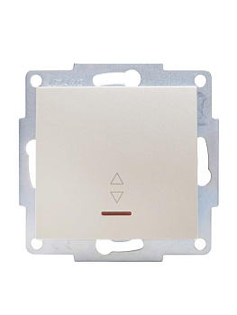 Переключатель проходной 1-кл .СП Vesna с индикацией механизм жемчуж./бел. перламутр. LEZARD 742-3088-114