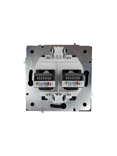 Розетка компьютерная 2-м СП ZIMA IP20 механизм черн. бархат LEZARD 704-4288-141