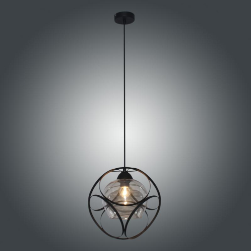 Светильник "Романо" 212 ф310 (плафон 7589) НСБ 01-60-182 Е27 (ИМ) подвесной черн.муар Элетех 1005405228