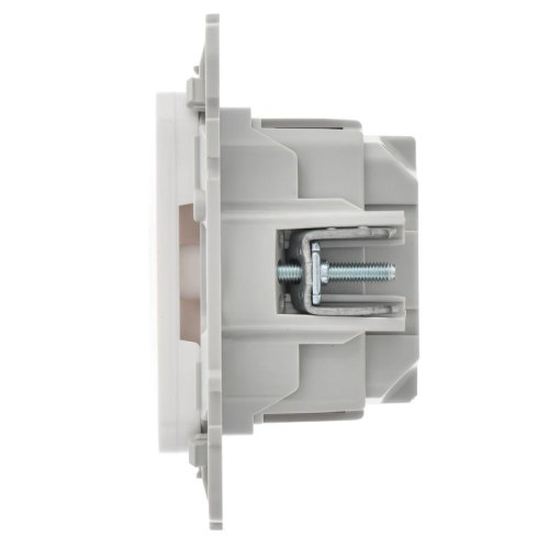 Розетка СП FLITE РС11-1-ФлБ 16А с заземл. без защ. шторок безвинтовое крепление механизм бел. IEK FI-R11-16-1-K01