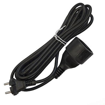 Удлинитель-шнур 1х3м без заземл. 10А IP20 ПВС 2х1 черн. DOMTOK 2339
