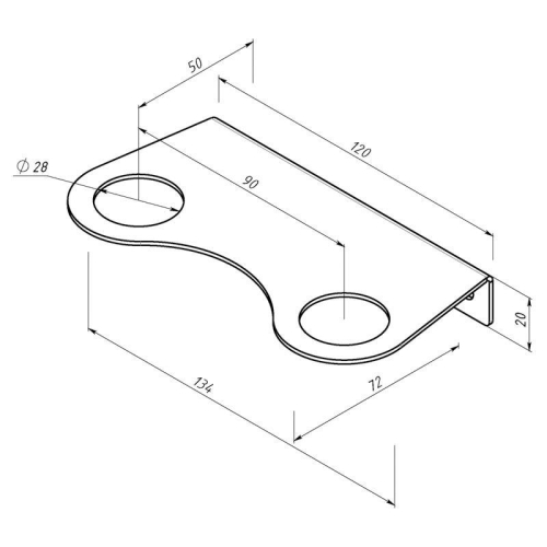 Держатель дозатора для жидкого мыла и шампуней на 2 флакона настенный черн. Rexant 38-0699