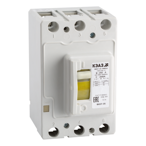 Выключатель автоматический 3п 25А 250Im 10кА ВА57-35-340016 690AC УХЛ3 КЭАЗ 350840