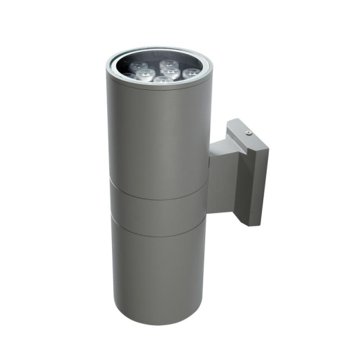 Светильник светодиодный архитектурный PWL-300110/30D 2х9Вт 3000К GR IP65 фасадный исполнение двухсторон. сер. Pro JazzWay 5033146B