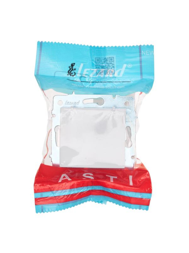 Розетка 1-м СП ASTI 16А IP20 с заземл. с крышкой термопласт механизм бел. LEZARD 7081-0288-123В