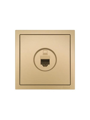 Розетка компьютерная 1-м СП ZIMA IP20 механизм зол. LEZARD 704-3688-139
