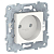 Механизм розетки 1-м 2мод. Unica New 16А IP21 250В без заземл. защ. шторки винт. клеммы бел. SchE NU503318
