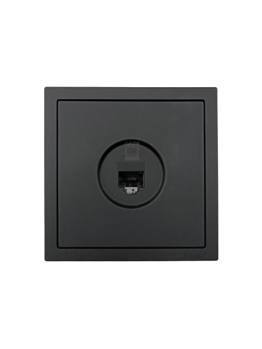 Розетка компьютерная 1-м СП ZIMA IP20 механизм черн. бархат LEZARD 704-4288-140