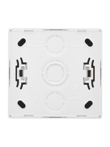 Розетка 1-м ОП LETO без заземл. ПБТ бел. LEZARD 752-0200-121B