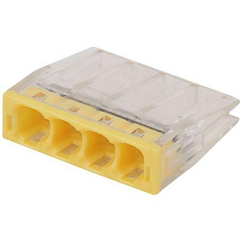 Клемма строительно-монтажная СМК компактная 204 NO-224-30 4-проводная 0.5-2.5кв.мм (уп.4шт) Эра Б0043948