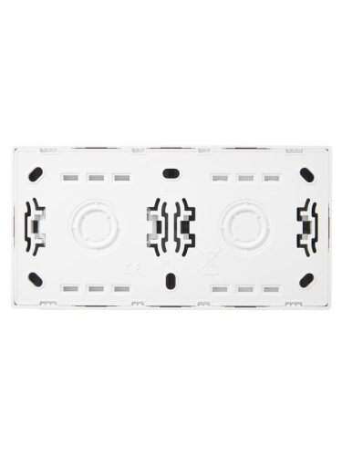 Блок ОП LETO (1-кл. выключатель проходной + 1-м розетка с заземл.) горизонт. бел. LEZARD 752-0200-170BVP