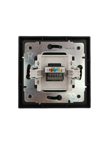 Розетка компьютерная 1-м СП ZIMA IP20 механизм черн. бархат LEZARD 704-4288-139