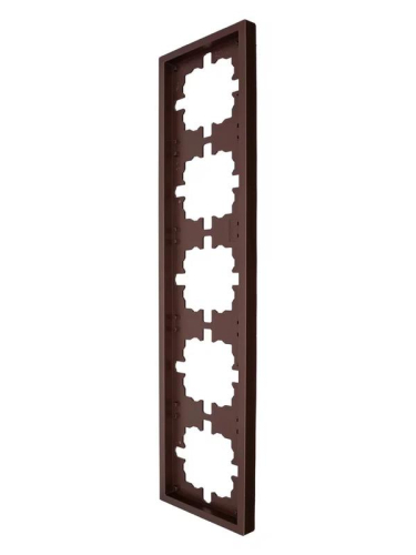 Рамка 5-мест. горизонт. ZIMA шоколад LEZARD 704-7300-150